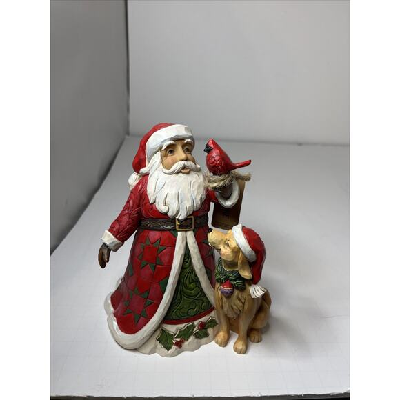 Jim Shore Heartwood Creek “ Christmas Is For One And All “ Santa & Dog - Picture 7 of 9